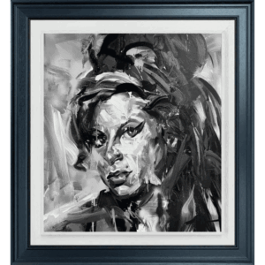 Paul Wright, black and white portrait of Amy Winehouse