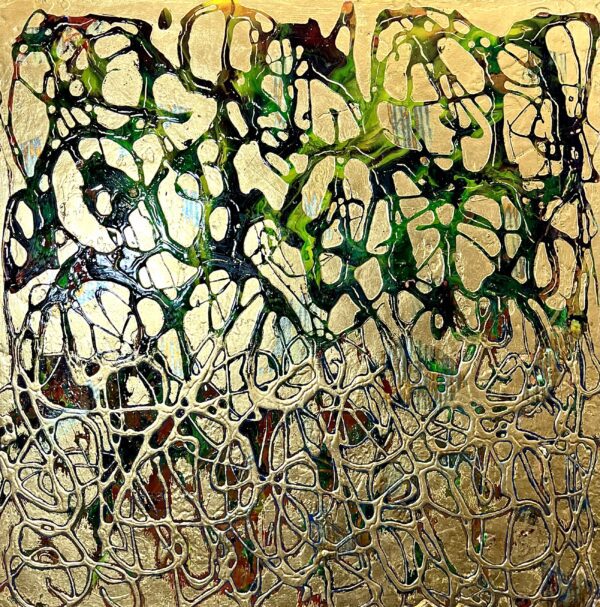 Symon Potter, abstract in gold