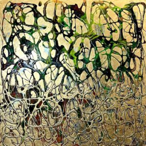 Symon Potter, abstract in gold