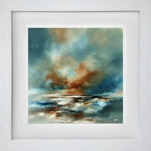Alison Johnson, abstract in turquoise and copper