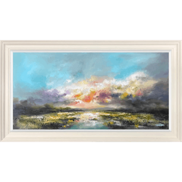 Anna Schofield, contemporary seascape that has a diversity of tones and mixed textures inspired by Anna’s favourite place from her childhood