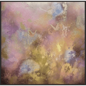 Abstract Art, Pink and gold swirls with butterflies