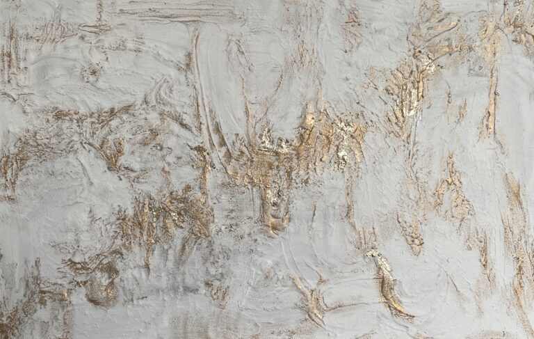 Abstract Art, White and gold abstract image