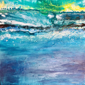 Impending Wave by Leigh Ferris Abstract art acrylic on canvas