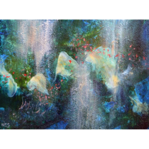 Free Falling II, original oil on canvas by Nigel Smith