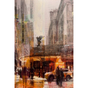 Grand Central Station by Gill Storr. Original mixed Media painting