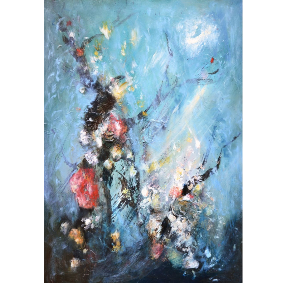 Softly Falling by Nigel Smith. Original abstract art oil on panal